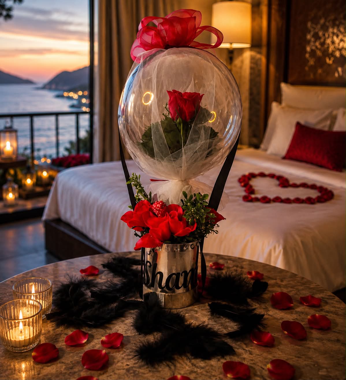 SM. Gift Basket w/ Bubble Balloon
