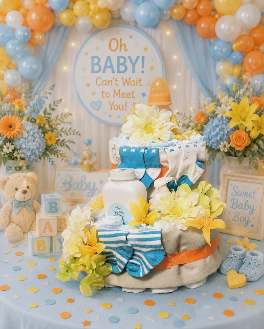 2-Tier Diaper cake