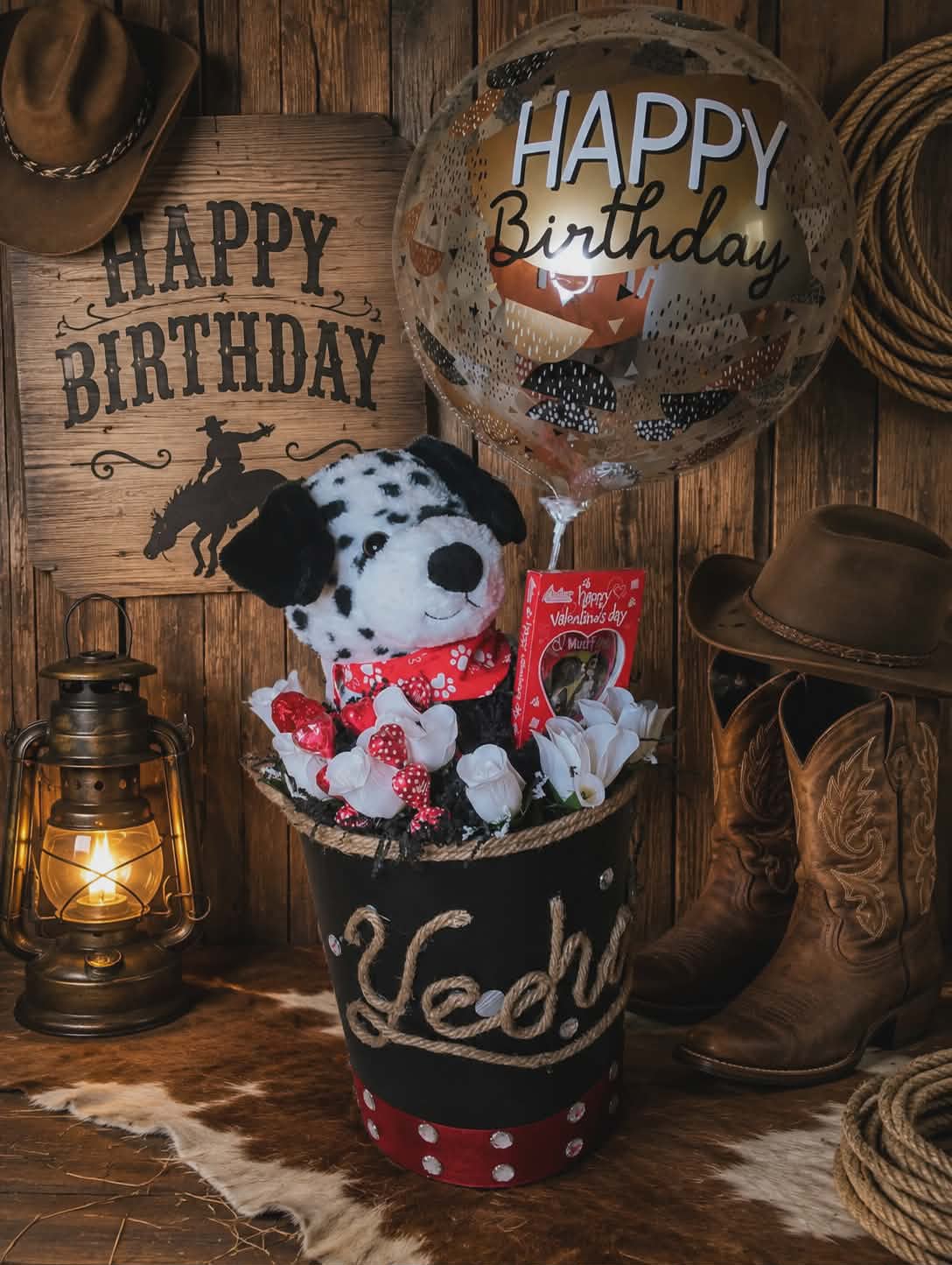 MED. Gift Basket w/ Bubble Balloon